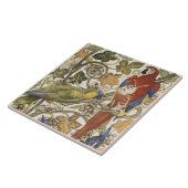 De Morgan's papegaaien op Grapevine Collectie Tegeltje (Zijkant)