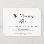 De morgen na de huwelijksreis Brunch Invita Kaart (Voorkant / Achterkant)