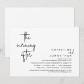 De morgen na de huwelijksreis Brunch Invita Kaart (Voorkant / Achterkant)