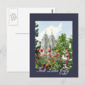 De Mormoonse Tempel van Salt Lake City, Utah Briefkaart (Voorkant / Achterkant)
