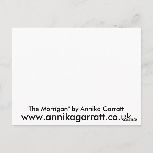 De Morrígan Briefkaart (Achterkant)