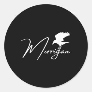 De morrigan, de Keltische godin van de oorlog, Pag Ronde Sticker