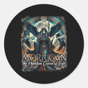 De Morrigan Ierse Keltische mythologie Raven Crow  Ronde Sticker