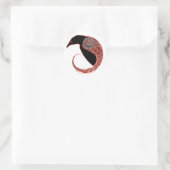 De Morrigan Keltische Raven Stickers, wit Ronde Sticker (Tas)