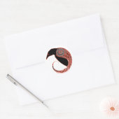 De Morrigan Keltische Raven Stickers, wit Ronde Sticker (Envelop)