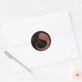 De Morrigan Keltische Raven Stickers, zwart Ronde Sticker (Envelop)