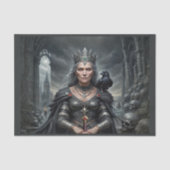 De Morrigan (Oudere versie): Keltische oorlogsgodi Tissuepapier (Voorkant)