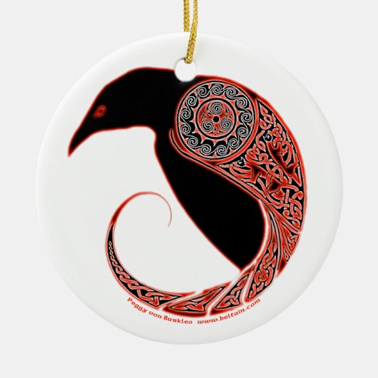 De Morrigan Raven Celtic Ornament #2 (Voorkant)