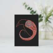 De Morrigan Raven Keltische briefkaarten (Staand voorkant)