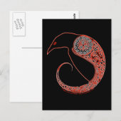 De Morrigan Raven Keltische briefkaarten (Voorkant / Achterkant)