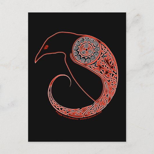 De Morrigan Raven Keltische briefkaarten (Voorkant)