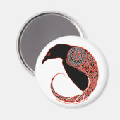 De Morrigan Raven Keltische knoopwerkmagneten Magneet (Voorkant / Achterkant)