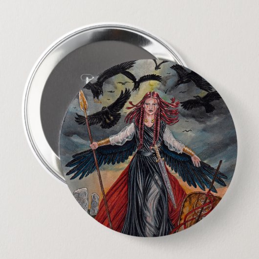 De Morrigan Ronde Button 4,0 Cm (Voorkant /achterkant)