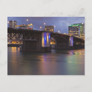 De Morrison-brug over de Willamette-rivier Briefkaart