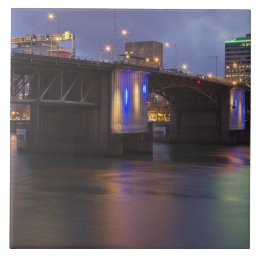 De Morrison-brug over de Willamette-rivier Tegeltje (Voorkant)