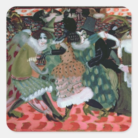 De Morte-Saison in Parijs, 1913 Vierkante Sticker (Voorkant)