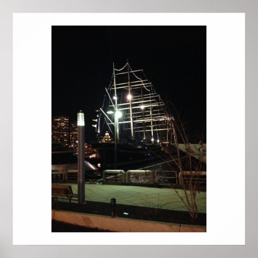 De Moshulu bij Penn's landing in Philadelphia Poster (Voorkant)