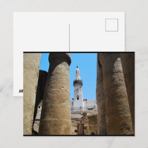 De moskee van Luxor-tempel Briefkaart