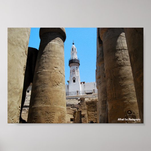 De moskee van Luxor Tempel Poster (Voorkant)