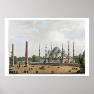 De moskee van Sultan Achmet in Constantinopel, pla Poster