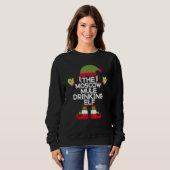 De Moskouse Mule Drink Elf Funny Kerstmis gemengd Trui (Voorkant volledig)