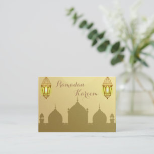 De Mosque Eid Mubarak-kaart Notitiekaartje