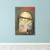 De Mosque El Aksa uit de "Souvenirs of Jeruzalem", Canvas Afdruk (Insitu (Houten vloer))