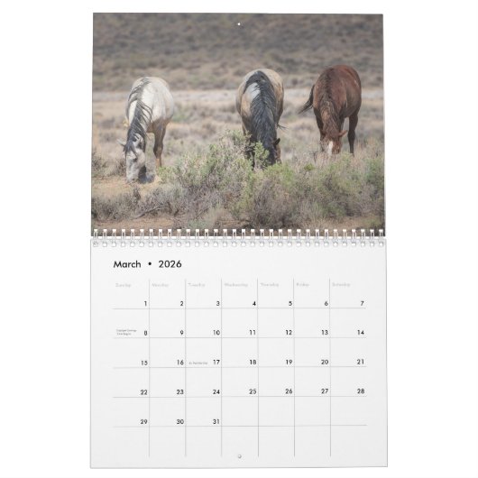 De mosterd van het zand wasbekken kalender (Mar 2026)