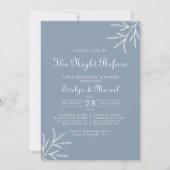 De mosterdblauwe nacht voor het repetitief eten kaart (Voorkant)