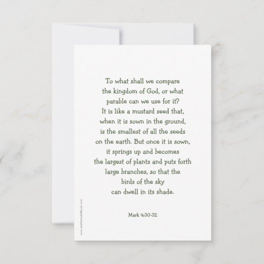 De mosterdzaadparabel (Achterkant)