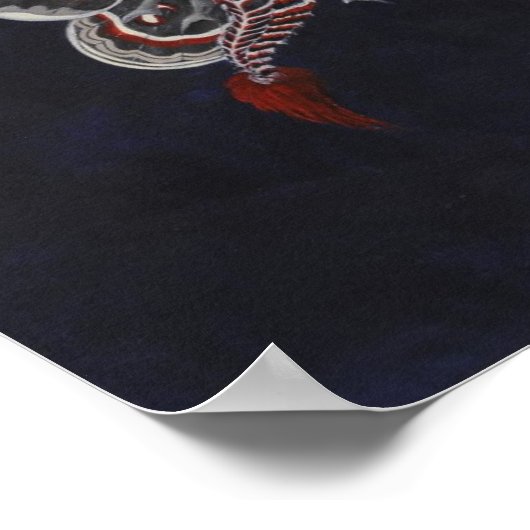 De moth houdt van de Maan kleine druk Poster (Hoek)