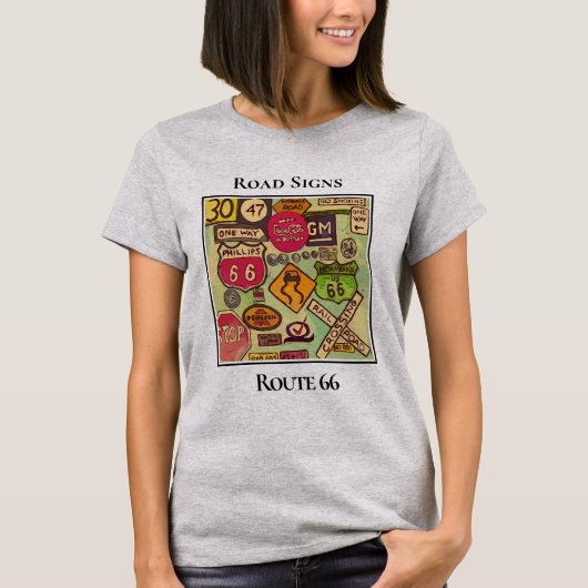 De Mother Road Markers T-shirt (Voorkant)