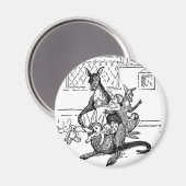 De Motherly Kangaroo  Zwart-wit Magneet (Voorkant / Achterkant)