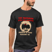 De Mothman houdt mijn katalytische omzetter in pun T-shirt (Voorkant)