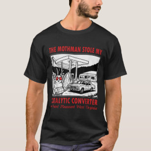 De Mothman stal mijn katalysator retro plezier T-shirt