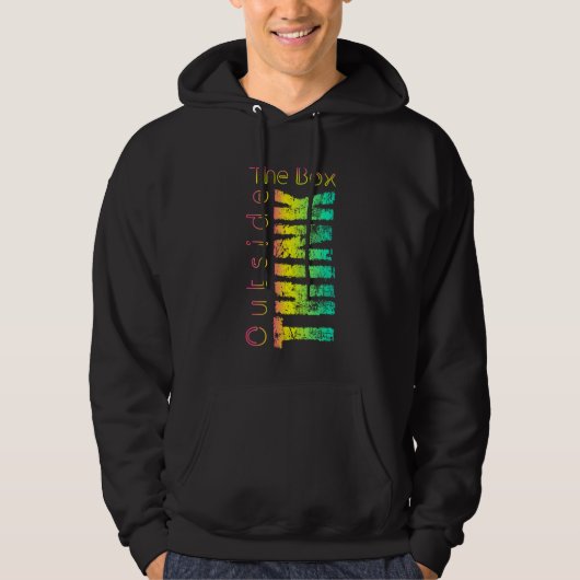 de motivación en multicolor hoodie (Voorkant)
