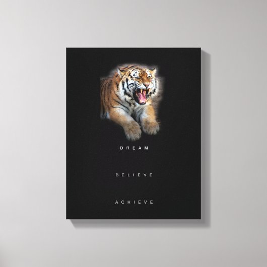De motivatie droom van het Citaat gelooft bereiken Canvas Afdruk (Voorkant)