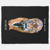 De motivatie droom van het Citaat gelooft bereiken Fleece Deken (Voorkant (Horizontaal))