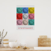 De Motivatie Retro Baseball Pop Art bereiken Poster (Keuken)