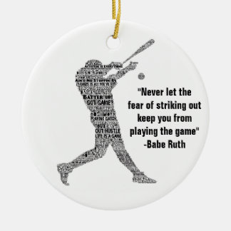 De Motivatie Word Art van Baseball Home Run Keramisch Ornament