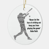 De Motivatie Word Art van Baseball Home Run Keramisch Ornament (Links)