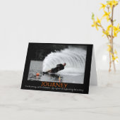 De motivatiekaart van het waterskiën (gekleurde kaart (Gele Bloem)