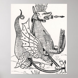 De motor van Siege in de vorm van een draak Poster