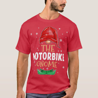 De motorfamilie Gnome past kerstmis uit T-shirt