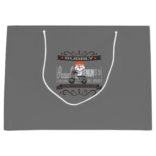 De motorfiets van Bubble Large Cadeautasje (Voorkant)