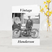 De Motorfiets van de Politie van Henderson, 1922 Kaart (Gele Bloem)