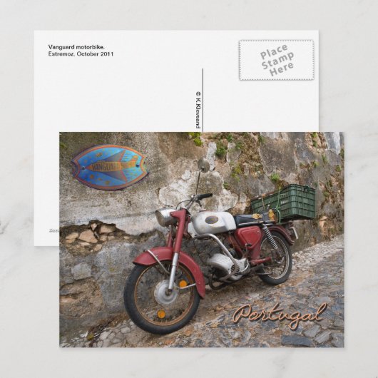 De Motorfiets van de voorhoede Briefkaart (Voorkant / Achterkant)