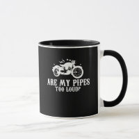 De motorfietser is mijn pijpen te luid
