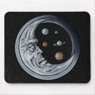 De motorhouder, ogen van het universum muismat
