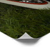 de motorkap van een klassieke sportwagen poster (Hoek)